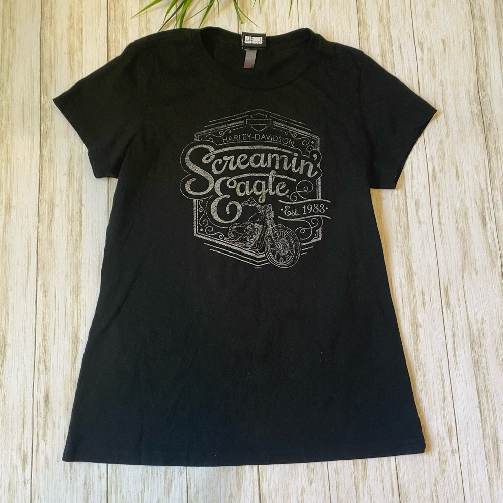 Harley Davidson Screaming Eagle black tee large